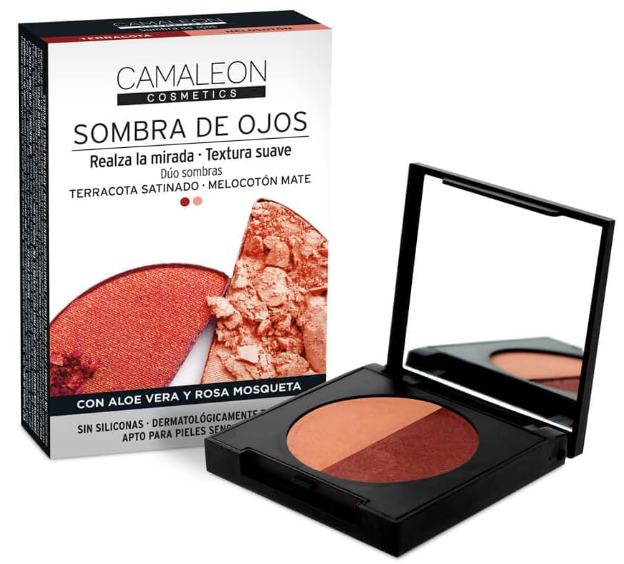 Camaleon Cosmetics Paleta Sombra de Ojos Color Terracota y Melocotón