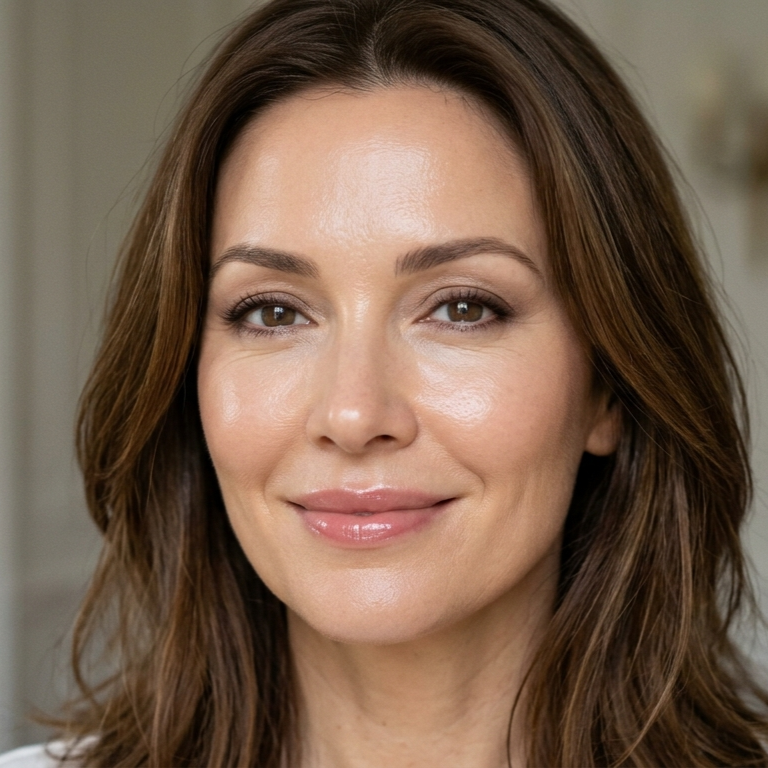 Mujer-maquillada-de-unos-40-años